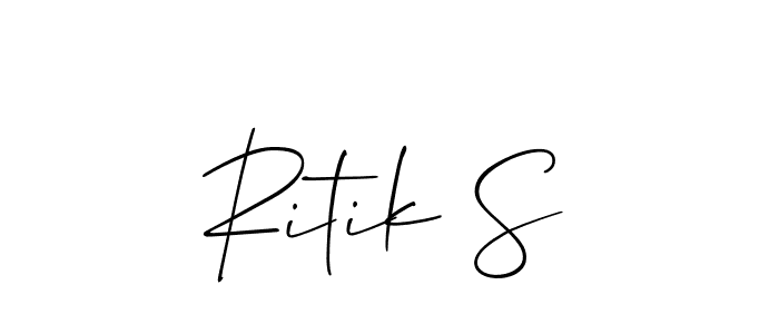 It looks lik you need a new signature style for name Ritik S. Design unique handwritten (Allison_Script) signature with our free signature maker in just a few clicks. Ritik S signature style 2 images and pictures png