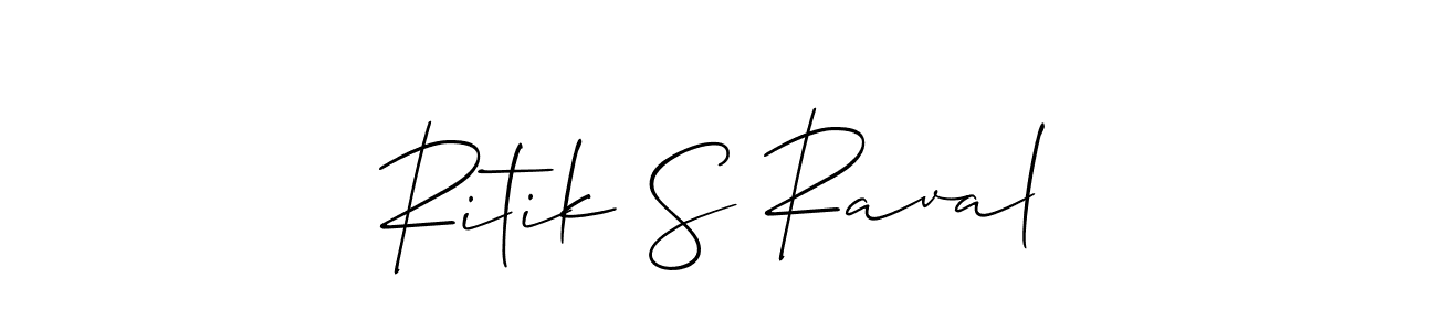 Best and Professional Signature Style for Ritik S Raval. Allison_Script Best Signature Style Collection. Ritik S Raval signature style 2 images and pictures png