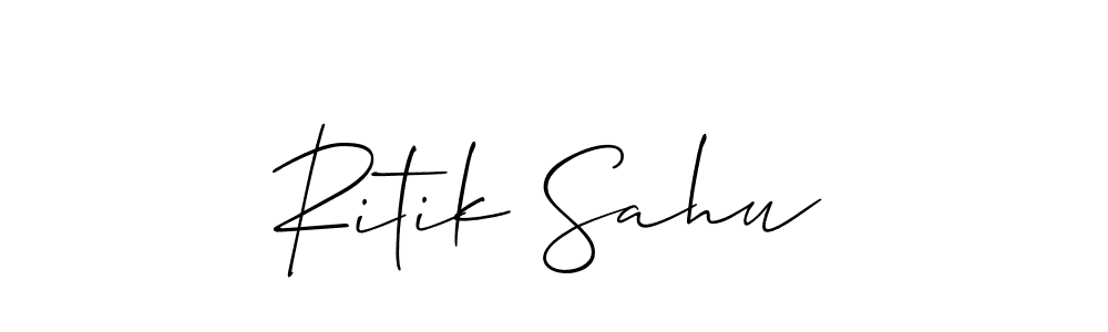 Design your own signature with our free online signature maker. With this signature software, you can create a handwritten (Allison_Script) signature for name Ritik Sahu. Ritik Sahu signature style 2 images and pictures png