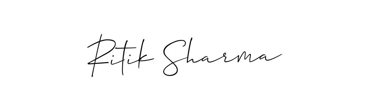 Design your own signature with our free online signature maker. With this signature software, you can create a handwritten (Allison_Script) signature for name Ritik Sharma. Ritik Sharma signature style 2 images and pictures png