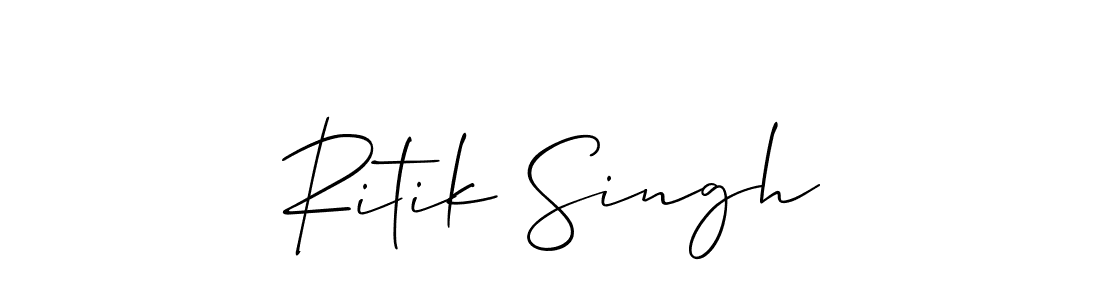 How to Draw Ritik Singh signature style? Allison_Script is a latest design signature styles for name Ritik Singh. Ritik Singh signature style 2 images and pictures png