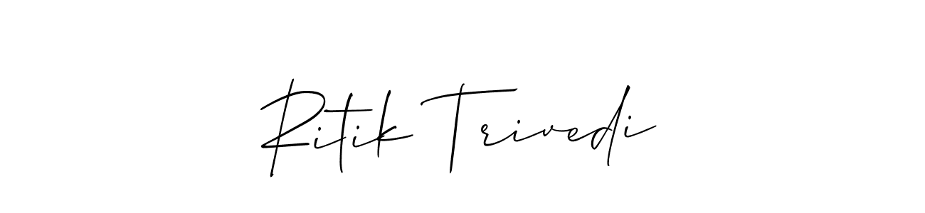 Make a beautiful signature design for name Ritik Trivedi. Use this online signature maker to create a handwritten signature for free. Ritik Trivedi signature style 2 images and pictures png