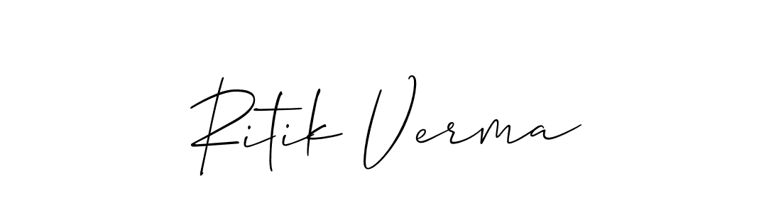 Similarly Allison_Script is the best handwritten signature design. Signature creator online .You can use it as an online autograph creator for name Ritik Verma. Ritik Verma signature style 2 images and pictures png