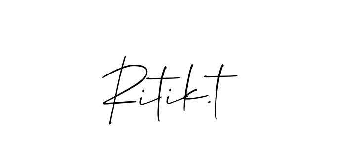 This is the best signature style for the Ritik.t name. Also you like these signature font (Allison_Script). Mix name signature. Ritik.t signature style 2 images and pictures png