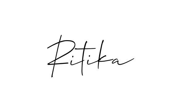 Design your own signature with our free online signature maker. With this signature software, you can create a handwritten (Allison_Script) signature for name Ritika. Ritika signature style 2 images and pictures png