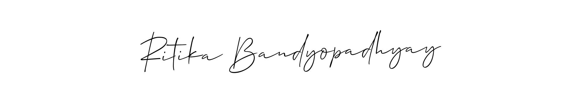 Ritika Bandyopadhyay stylish signature style. Best Handwritten Sign (Allison_Script) for my name. Handwritten Signature Collection Ideas for my name Ritika Bandyopadhyay. Ritika Bandyopadhyay signature style 2 images and pictures png