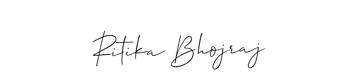 Use a signature maker to create a handwritten signature online. With this signature software, you can design (Allison_Script) your own signature for name Ritika Bhojraj. Ritika Bhojraj signature style 2 images and pictures png