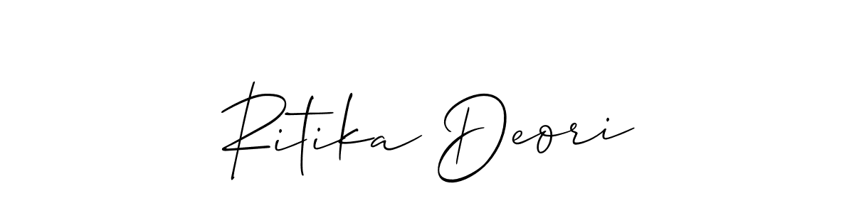Design your own signature with our free online signature maker. With this signature software, you can create a handwritten (Allison_Script) signature for name Ritika Deori. Ritika Deori signature style 2 images and pictures png