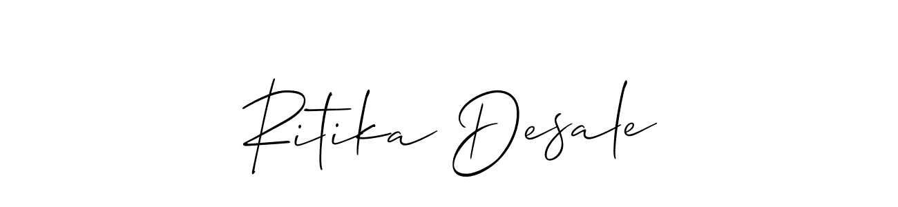 You can use this online signature creator to create a handwritten signature for the name Ritika Desale. This is the best online autograph maker. Ritika Desale signature style 2 images and pictures png