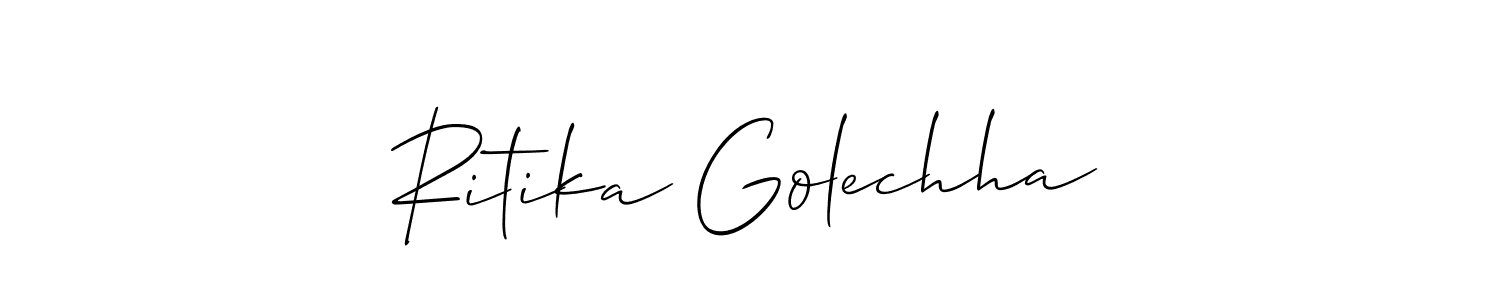 Design your own signature with our free online signature maker. With this signature software, you can create a handwritten (Allison_Script) signature for name Ritika Golechha. Ritika Golechha signature style 2 images and pictures png