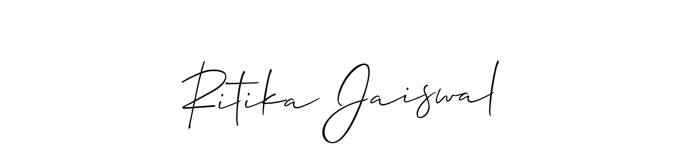 You can use this online signature creator to create a handwritten signature for the name Ritika Jaiswal. This is the best online autograph maker. Ritika Jaiswal signature style 2 images and pictures png