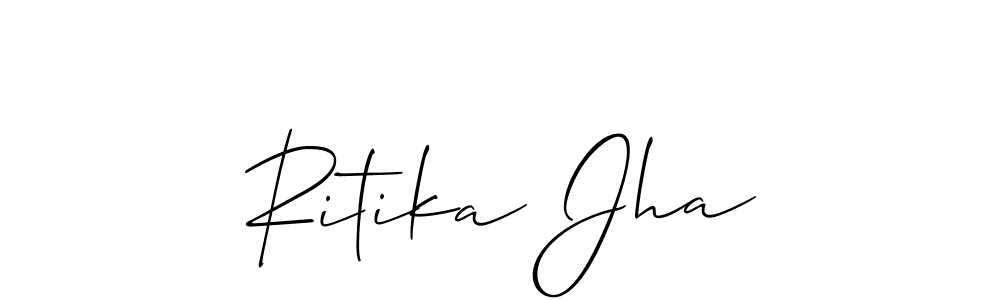 Use a signature maker to create a handwritten signature online. With this signature software, you can design (Allison_Script) your own signature for name Ritika Jha. Ritika Jha signature style 2 images and pictures png