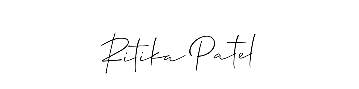 Best and Professional Signature Style for Ritika Patel. Allison_Script Best Signature Style Collection. Ritika Patel signature style 2 images and pictures png