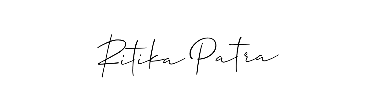 Make a beautiful signature design for name Ritika Patra. With this signature (Allison_Script) style, you can create a handwritten signature for free. Ritika Patra signature style 2 images and pictures png