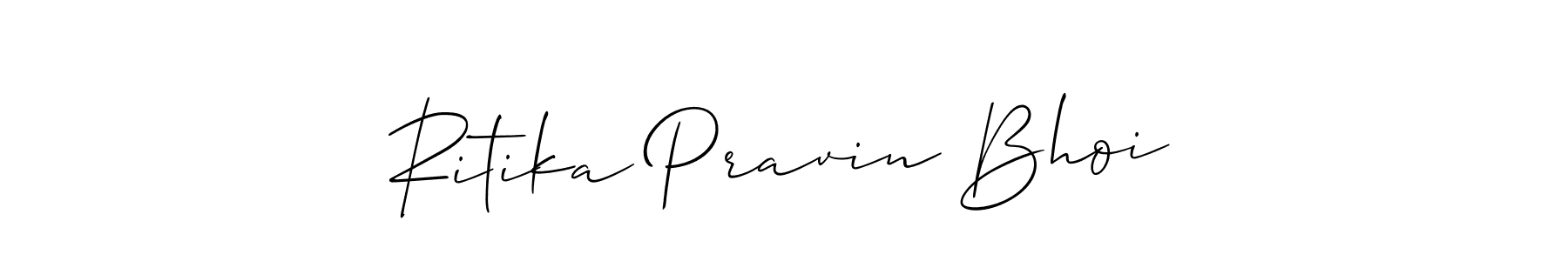 It looks lik you need a new signature style for name Ritika Pravin Bhoi. Design unique handwritten (Allison_Script) signature with our free signature maker in just a few clicks. Ritika Pravin Bhoi signature style 2 images and pictures png