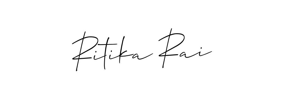 How to make Ritika Rai name signature. Use Allison_Script style for creating short signs online. This is the latest handwritten sign. Ritika Rai signature style 2 images and pictures png