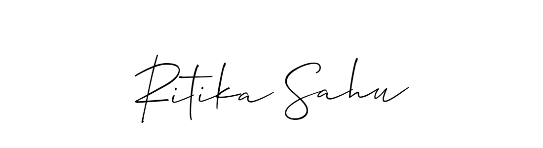 Make a short Ritika Sahu signature style. Manage your documents anywhere anytime using Allison_Script. Create and add eSignatures, submit forms, share and send files easily. Ritika Sahu signature style 2 images and pictures png