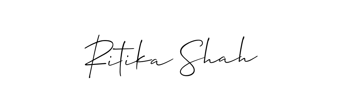 How to make Ritika Shah signature? Allison_Script is a professional autograph style. Create handwritten signature for Ritika Shah name. Ritika Shah signature style 2 images and pictures png