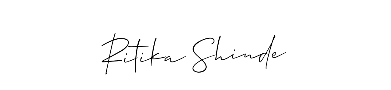 You can use this online signature creator to create a handwritten signature for the name Ritika Shinde. This is the best online autograph maker. Ritika Shinde signature style 2 images and pictures png