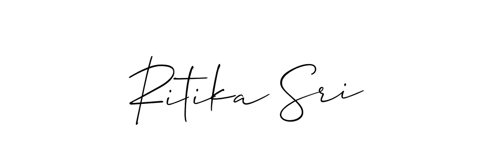 Use a signature maker to create a handwritten signature online. With this signature software, you can design (Allison_Script) your own signature for name Ritika Sri. Ritika Sri signature style 2 images and pictures png