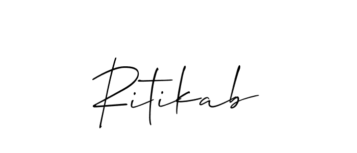 Similarly Allison_Script is the best handwritten signature design. Signature creator online .You can use it as an online autograph creator for name Ritikab. Ritikab signature style 2 images and pictures png