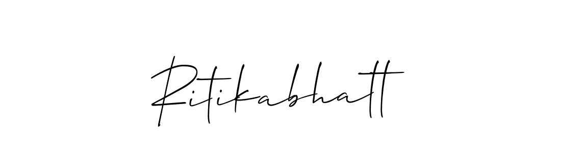 You should practise on your own different ways (Allison_Script) to write your name (Ritikabhatt) in signature. don't let someone else do it for you. Ritikabhatt signature style 2 images and pictures png