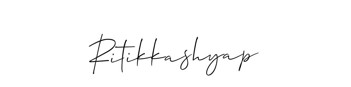 How to Draw Ritikkashyap signature style? Allison_Script is a latest design signature styles for name Ritikkashyap. Ritikkashyap signature style 2 images and pictures png