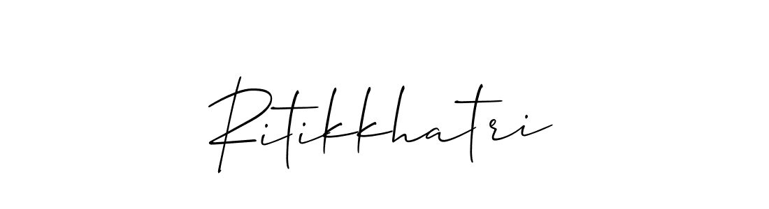 Create a beautiful signature design for name Ritikkhatri. With this signature (Allison_Script) fonts, you can make a handwritten signature for free. Ritikkhatri signature style 2 images and pictures png