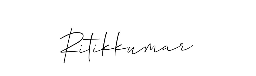 How to Draw Ritikkumar signature style? Allison_Script is a latest design signature styles for name Ritikkumar. Ritikkumar signature style 2 images and pictures png