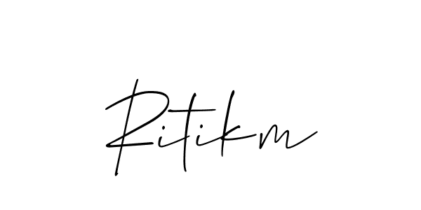 Also we have Ritikm name is the best signature style. Create professional handwritten signature collection using Allison_Script autograph style. Ritikm signature style 2 images and pictures png