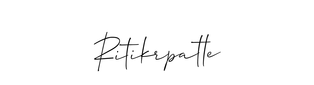 How to Draw Ritikrpatle signature style? Allison_Script is a latest design signature styles for name Ritikrpatle. Ritikrpatle signature style 2 images and pictures png