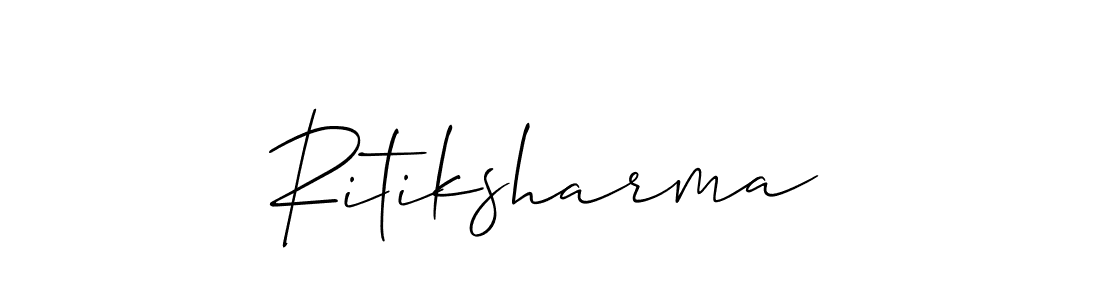 Design your own signature with our free online signature maker. With this signature software, you can create a handwritten (Allison_Script) signature for name Ritiksharma. Ritiksharma signature style 2 images and pictures png