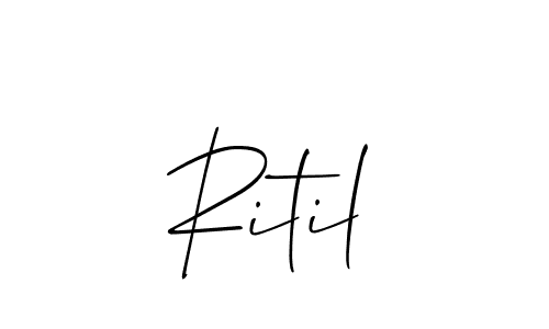 Here are the top 10 professional signature styles for the name Ritil. These are the best autograph styles you can use for your name. Ritil signature style 2 images and pictures png