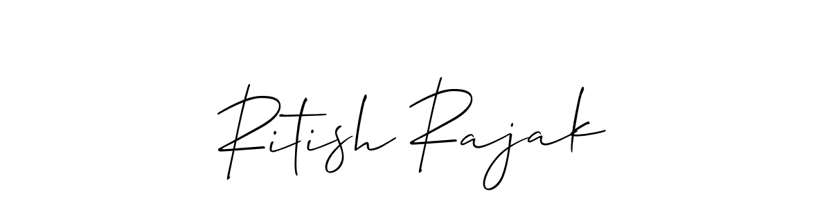 It looks lik you need a new signature style for name Ritish Rajak. Design unique handwritten (Allison_Script) signature with our free signature maker in just a few clicks. Ritish Rajak signature style 2 images and pictures png