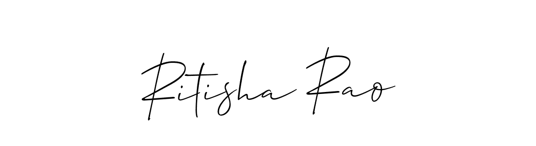 if you are searching for the best signature style for your name Ritisha Rao. so please give up your signature search. here we have designed multiple signature styles  using Allison_Script. Ritisha Rao signature style 2 images and pictures png