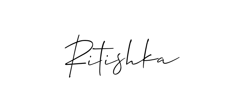 You should practise on your own different ways (Allison_Script) to write your name (Ritishka) in signature. don't let someone else do it for you. Ritishka signature style 2 images and pictures png