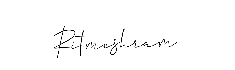 The best way (Allison_Script) to make a short signature is to pick only two or three words in your name. The name Ritmeshram include a total of six letters. For converting this name. Ritmeshram signature style 2 images and pictures png