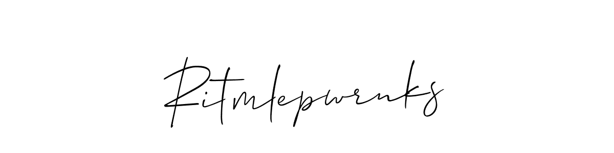 Create a beautiful signature design for name Ritmlepwrnks. With this signature (Allison_Script) fonts, you can make a handwritten signature for free. Ritmlepwrnks signature style 2 images and pictures png