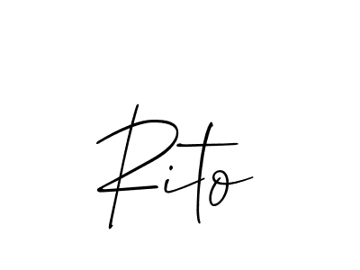 Similarly Allison_Script is the best handwritten signature design. Signature creator online .You can use it as an online autograph creator for name Rito. Rito signature style 2 images and pictures png
