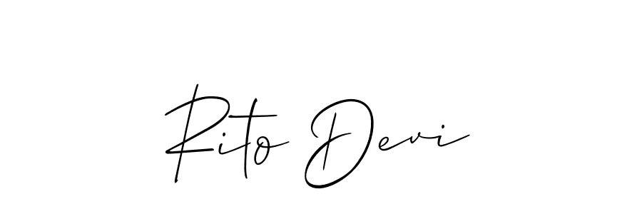 This is the best signature style for the Rito Devi name. Also you like these signature font (Allison_Script). Mix name signature. Rito Devi signature style 2 images and pictures png