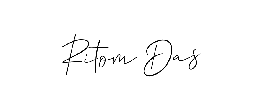 The best way (Allison_Script) to make a short signature is to pick only two or three words in your name. The name Ritom Das include a total of six letters. For converting this name. Ritom Das signature style 2 images and pictures png