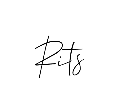 How to make Rits signature? Allison_Script is a professional autograph style. Create handwritten signature for Rits name. Rits signature style 2 images and pictures png