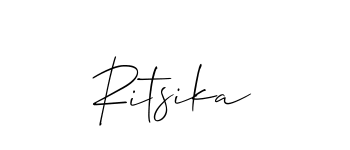 You should practise on your own different ways (Allison_Script) to write your name (Ritsika) in signature. don't let someone else do it for you. Ritsika signature style 2 images and pictures png