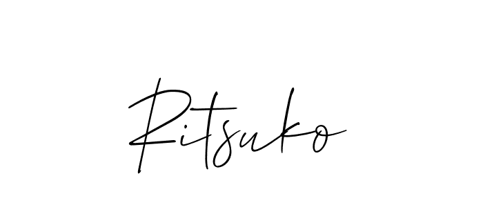 Allison_Script is a professional signature style that is perfect for those who want to add a touch of class to their signature. It is also a great choice for those who want to make their signature more unique. Get Ritsuko name to fancy signature for free. Ritsuko signature style 2 images and pictures png