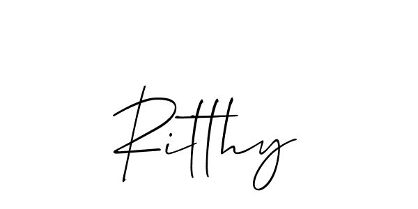 Make a beautiful signature design for name Ritthy. With this signature (Allison_Script) style, you can create a handwritten signature for free. Ritthy signature style 2 images and pictures png