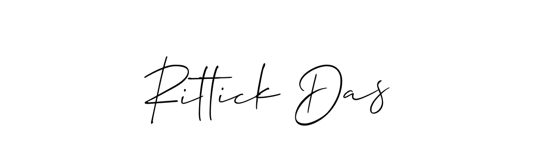Also we have Rittick Das name is the best signature style. Create professional handwritten signature collection using Allison_Script autograph style. Rittick Das signature style 2 images and pictures png