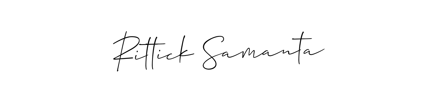 It looks lik you need a new signature style for name Rittick Samanta. Design unique handwritten (Allison_Script) signature with our free signature maker in just a few clicks. Rittick Samanta signature style 2 images and pictures png