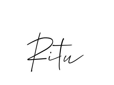 Similarly Allison_Script is the best handwritten signature design. Signature creator online .You can use it as an online autograph creator for name Ritu. Ritu signature style 2 images and pictures png