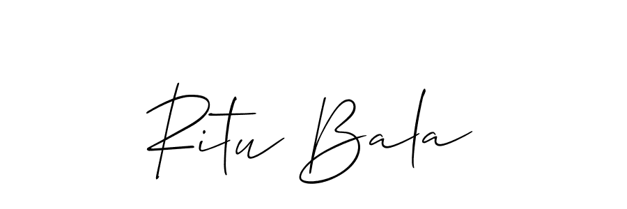 You can use this online signature creator to create a handwritten signature for the name Ritu Bala. This is the best online autograph maker. Ritu Bala signature style 2 images and pictures png