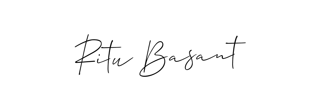 Make a beautiful signature design for name Ritu Basant. With this signature (Allison_Script) style, you can create a handwritten signature for free. Ritu Basant signature style 2 images and pictures png